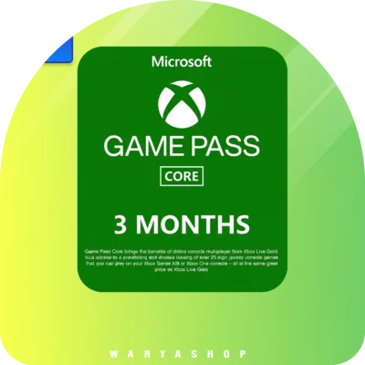 خرید گیفت کارت ایکس‌باکس گیم پس کور 3 ماهه (امریکا)